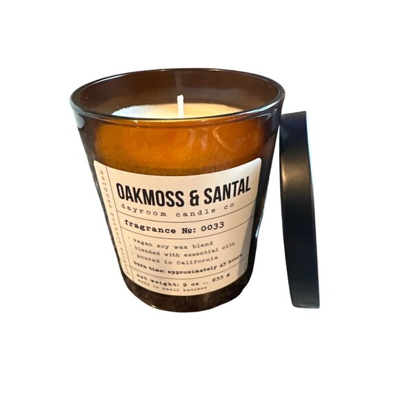 Leoben Candle Co Oakmoss & Santal 9 Oz 1oz Vegan Soy Wax Blend Dayroom - Picture 2 of 5